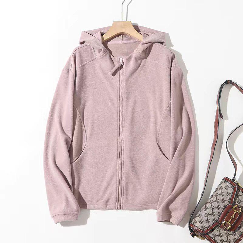 Warm Cloud Sky! 26 Spring New Style Tencel Cashmere Comfortable Windproof Casual Cardigan Color-Blocked Hooded Jacket 89065