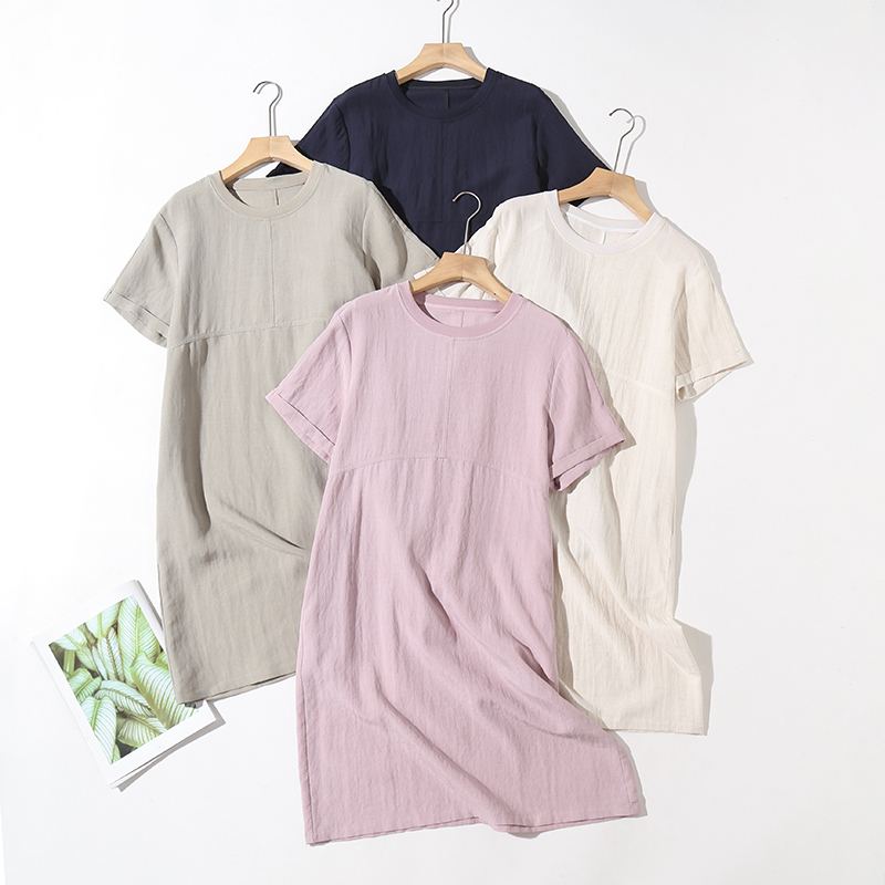 The Breeze Sings of Early Summer! 26 Summer Linen Dress with a Cool Feel, Lightweight, Breathable, Loose Fit, Flattering, Versatile, and Slimming 10077-1