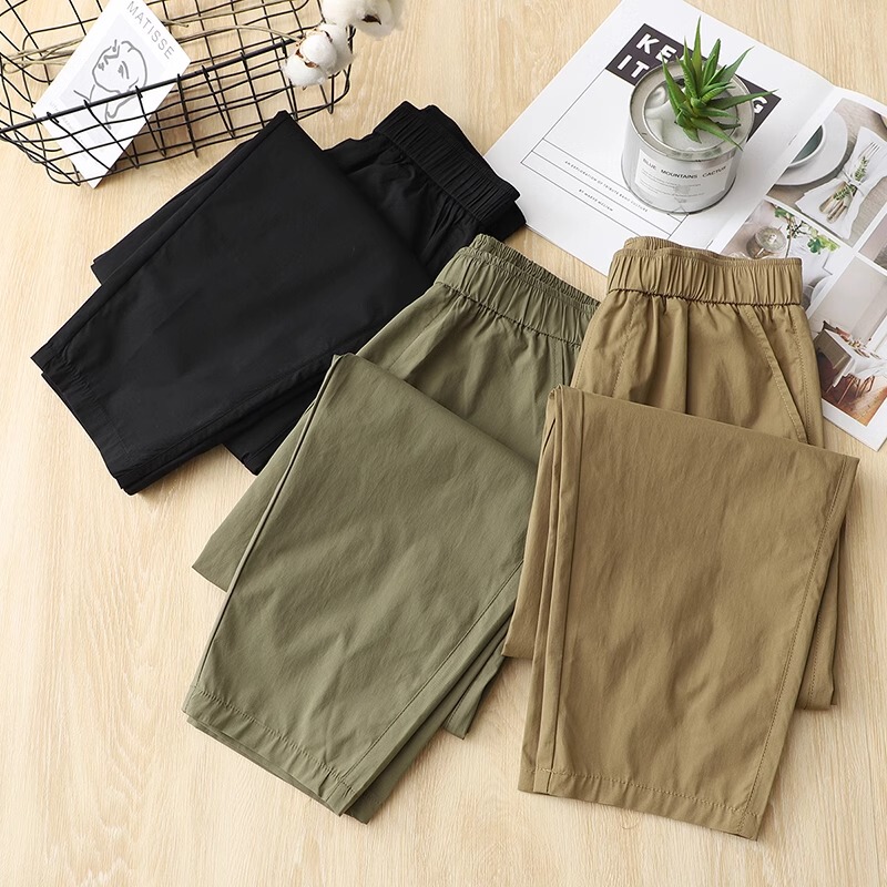 Tencel Pure Cotton Harem Pants for Women, Summer High-Waisted Elastic Nine-Point Slim-Fit Casual Ice Silk Carrot Pants in Plus Size Tencel Pure Cotton Harem Pants for Women, Summer High-Waisted Elastic Nine-Point Slim-Fit Casual Ice Silk Carrot Pants in Plus Size