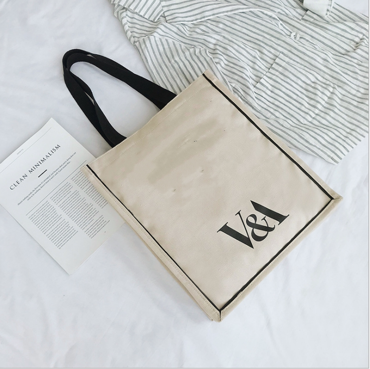 Va Museum in London, Uk Canvas Bag Collaboration, Fashionable and Versatile ins Internet-Famous Shoulder Tote Shopping Bag
