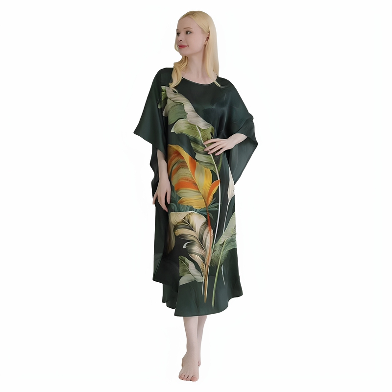 25 New Extra-Long Silk Nightgowns, Loose-Fitting 100% Mulberry Silk Pajamas for Women, Long Style, Plus Size Loungewear with Peony Embroidery 25 New Extra-Long Silk Nightgowns, Loose-Fitting 100% Mulberry Silk Pajamas for Women, Long Style, Plus Size Loungewear with Peony Embroidery