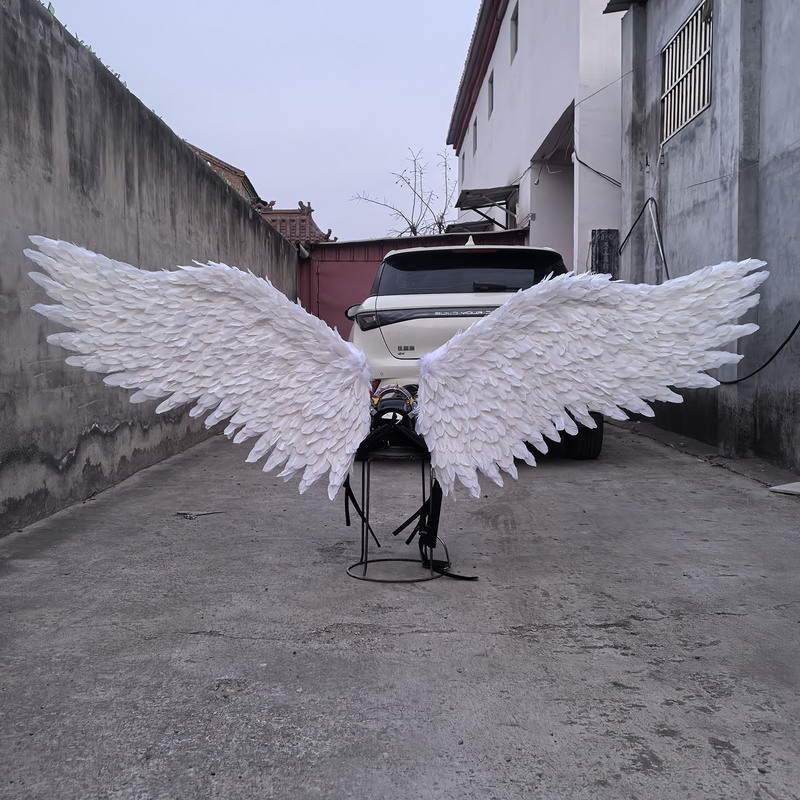 White Angel Wings Performance Props for Cosplay, Photography, and Guiding, Saddle Wings