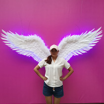 Net red wall stickers 3d three-dimensional feathers angel wings self-adhesive creative ins wind background pendant props decoration milk tea