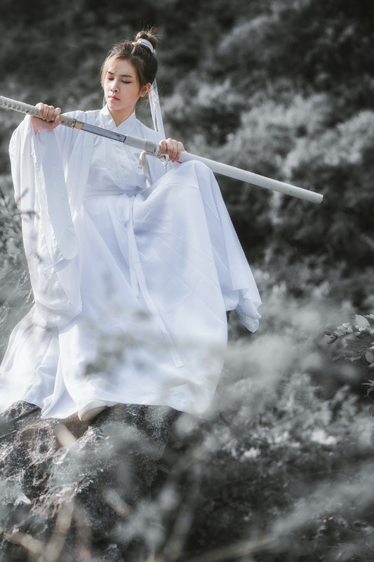 Shake Hanfu Spring and Summer female student girl Costume chivalrous fairy Chinese style Retro style Wei Jin Style Wide sleeve chivalrous chivalrous chivalrous chivalrous chivalrous chivalrous chivalrous