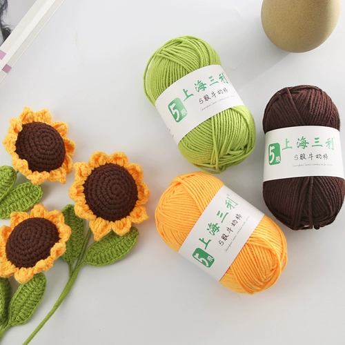 上海三利 Плетеный детский шерстяной шарф ручной работы, свитер, клубок пряжи, «сделай сам»