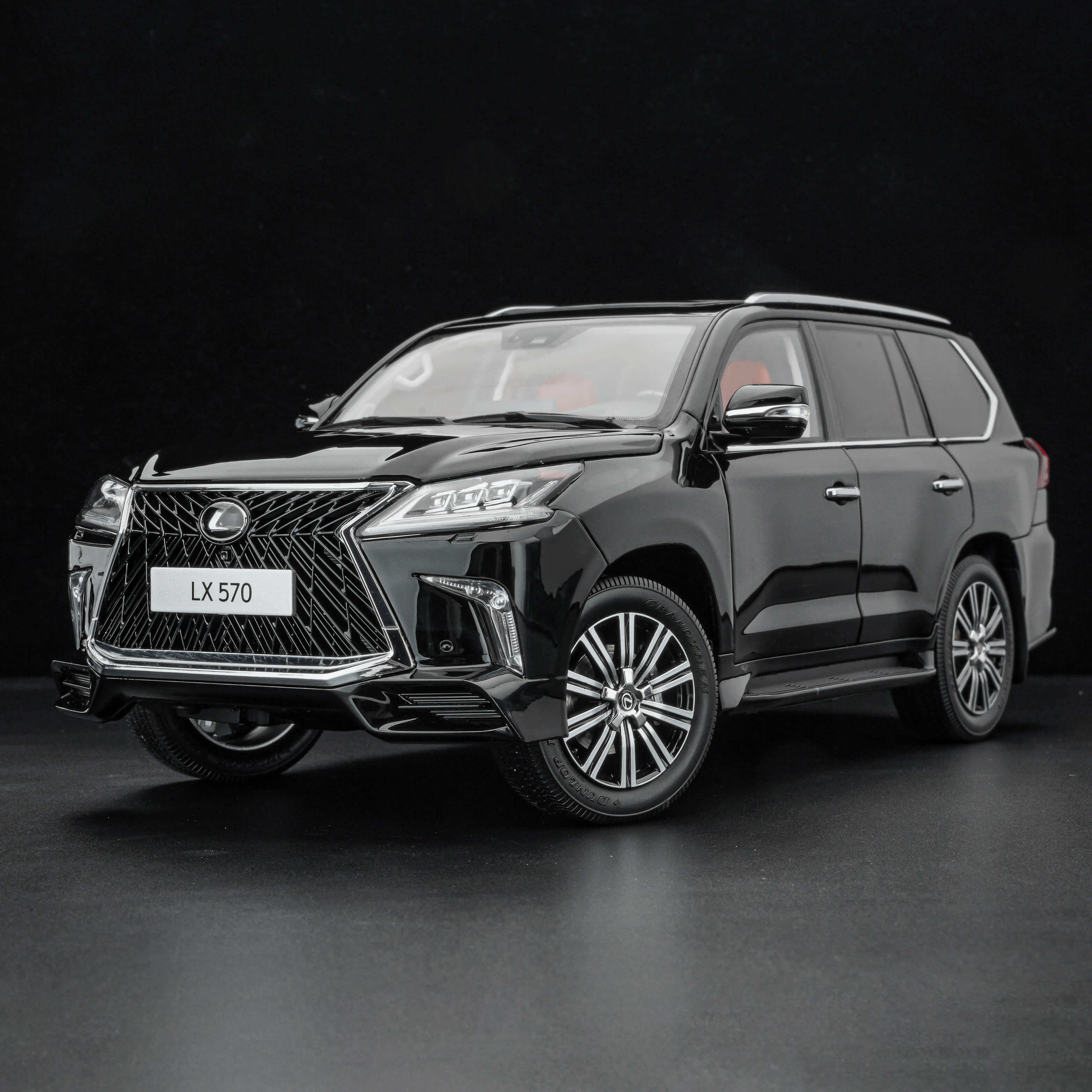 LCD 1/18 LX570 Diecast Model Car Gift Collection Black/Silver