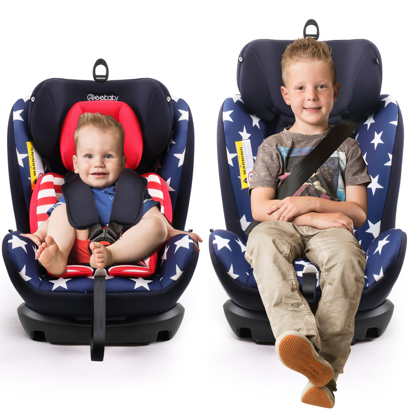 REEBABY an toàn trẻ em Ghế xe với ISOFIX giao diện 0-12 tuổi bé xe có thể ngồi xuống.