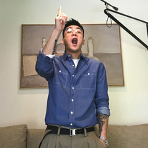 Xu Tai Lang 2021 Autumn ins Tide Men American Yu Wenle overwear solid color pocket urban leisure Joker shirt