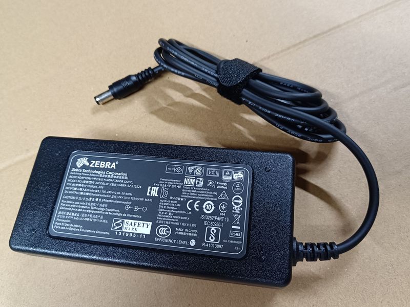Suitable for Zebra 24V3.125 Printer Power Supply Gt800 820 Zd888 Gx430T Zt620 Suitable for Zebra 24V3.125 Printer Power Supply Gt800 820 Zd888 Gx430T Zt620