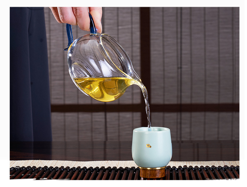 Han and tang dynasties apple cup points fair keller of tea ware high borosilicate glass tea set tea accessories kung fu tea) filter