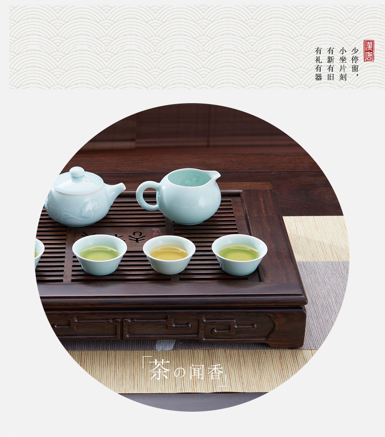 Han and tang dynasties tea tea table kung fu tea tray was solid wood home draw out small contracted saucer dish drop dry terms