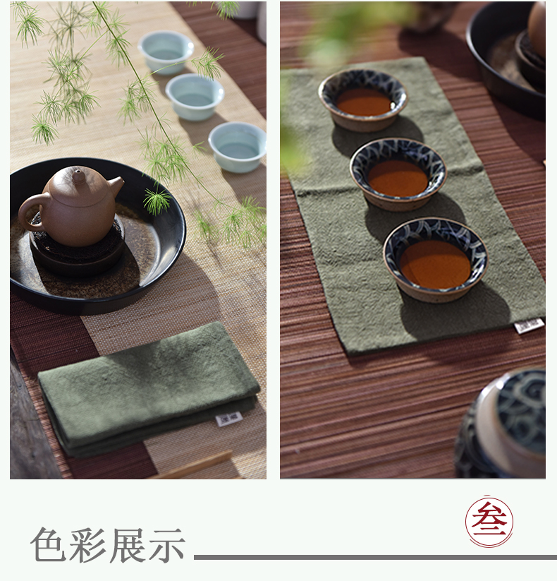 Han and tang dynasties tea towel thickening jie fang cotton checking tea towel double cloth seats kung fu tea tea tea water