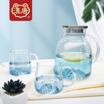 Han Tang glass cool water bottle home high temperature thick cold white water Cup bubble teapot set large capacity cold water bottle