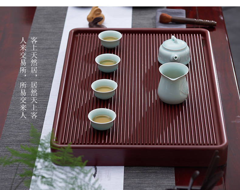 Han and tang dynasties tea bakelite tea tray tea sets of I and contracted household rectangle electric bakelite tea tray was dry sea terms drainage