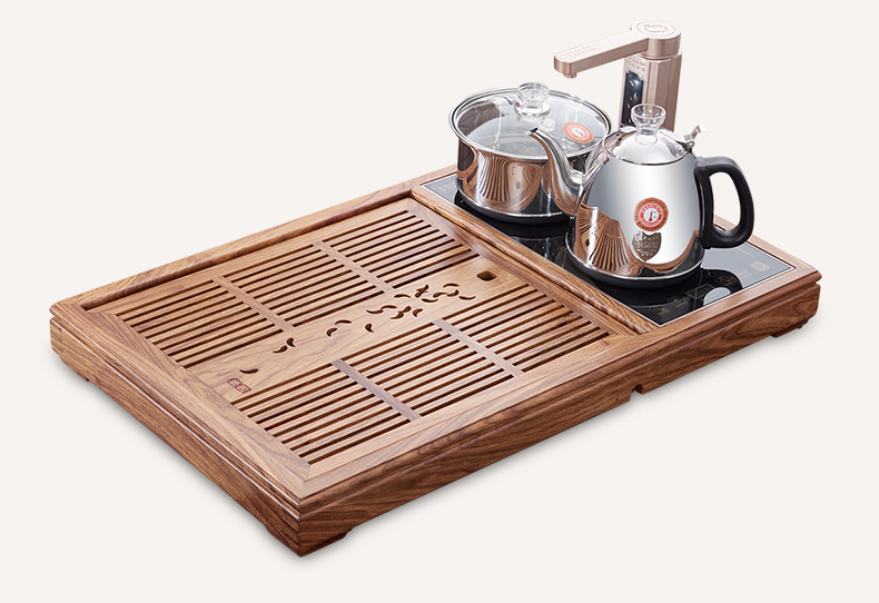 Han solid wood tea tray was kung fu tea saucer suit large wooden tea table know household dry type tea sea