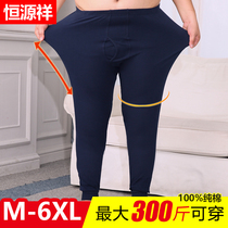 Hengyuan Xiang autumn pants mens fat plus size loose cotton wool pants for the elderly warm pants fat