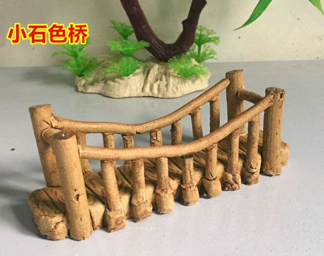 Phụ kiện cây cảnh Rockery Trang trí nhỏ bằng gốm Cầu nhỏ Đá thấm nước Đá cảnh quan Đài phun nước vòi xịt tưới cây