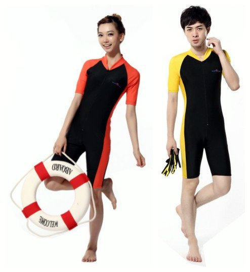 Short one-piece diving suit neutral sun protection clothing swimsuit men and women outdoor equipment camping mountaineering one-piece travel