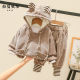 La Chapelle children's clothing plus fleece suit thickened 2022 autumn and winter baby baby warm clothes children 2