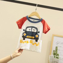 Childrens clothing Boys summer short-sleeved T-shirt baby baby 2020 new summer fashion Korean version of the boy half-sleeve top