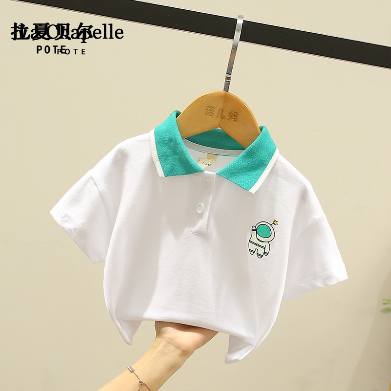 Lashabelle child clothing clear cabin special price number of boys short sleeve T-shirt turning polo shirt