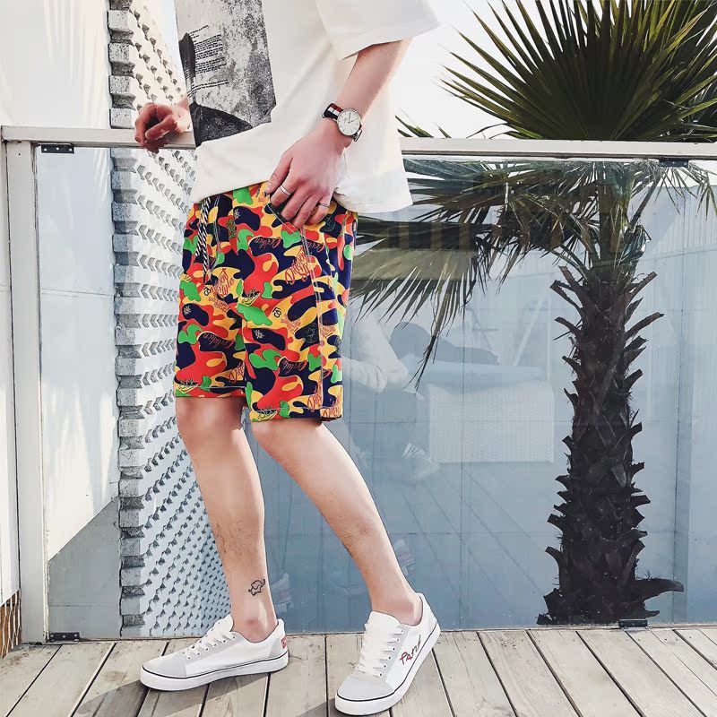 Quần short nam mùa hè 2018 quần short nam in nhanh quần năm in quần đi biển quần short nam 	quần áo đôi đi biển hà nội