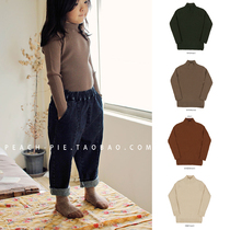  Clearance spot Peach pie Korean childrens clothing 2020 winter elastic good childrens soft waxy turtleneck sweater 331
