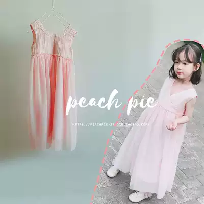 Clearance spot homemade summer multi-style girl gauze dress beach dress big child suspender skirt