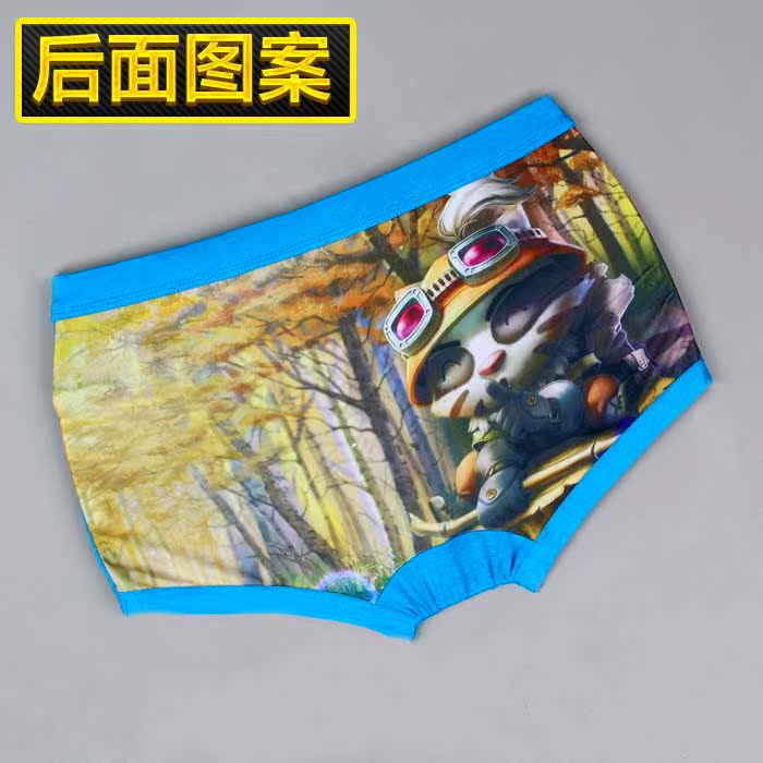 Summer mens lụa phẳng góc đồ lót bông băng sữa lụa 3D cartoon sauing trò chơi vua vinh quang anh hùng Zhao Yun cá tính