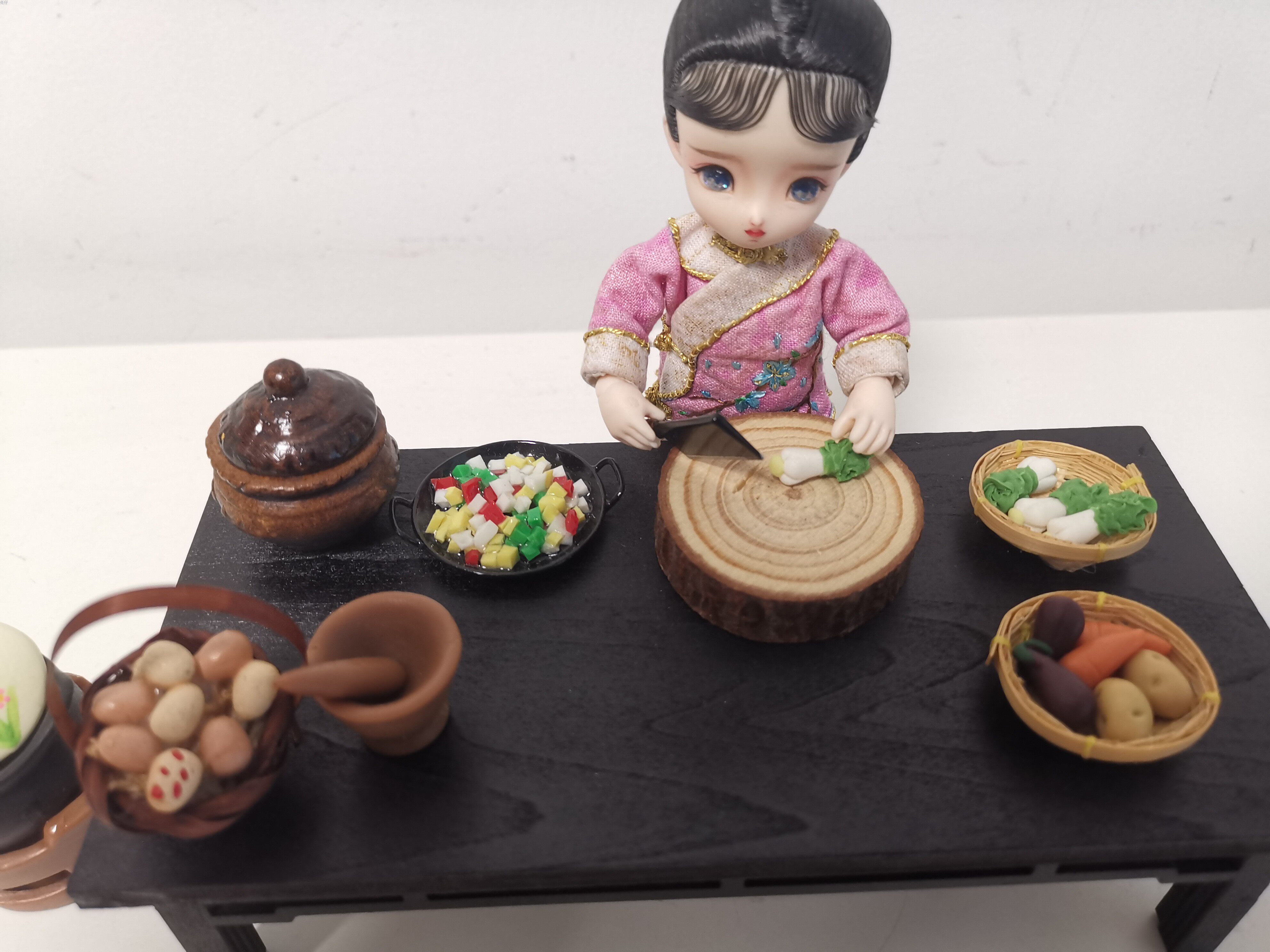 bjd场景道具娃屋 12分娃用厨房 食玩配件摆件家具厨具炉灶 灶台