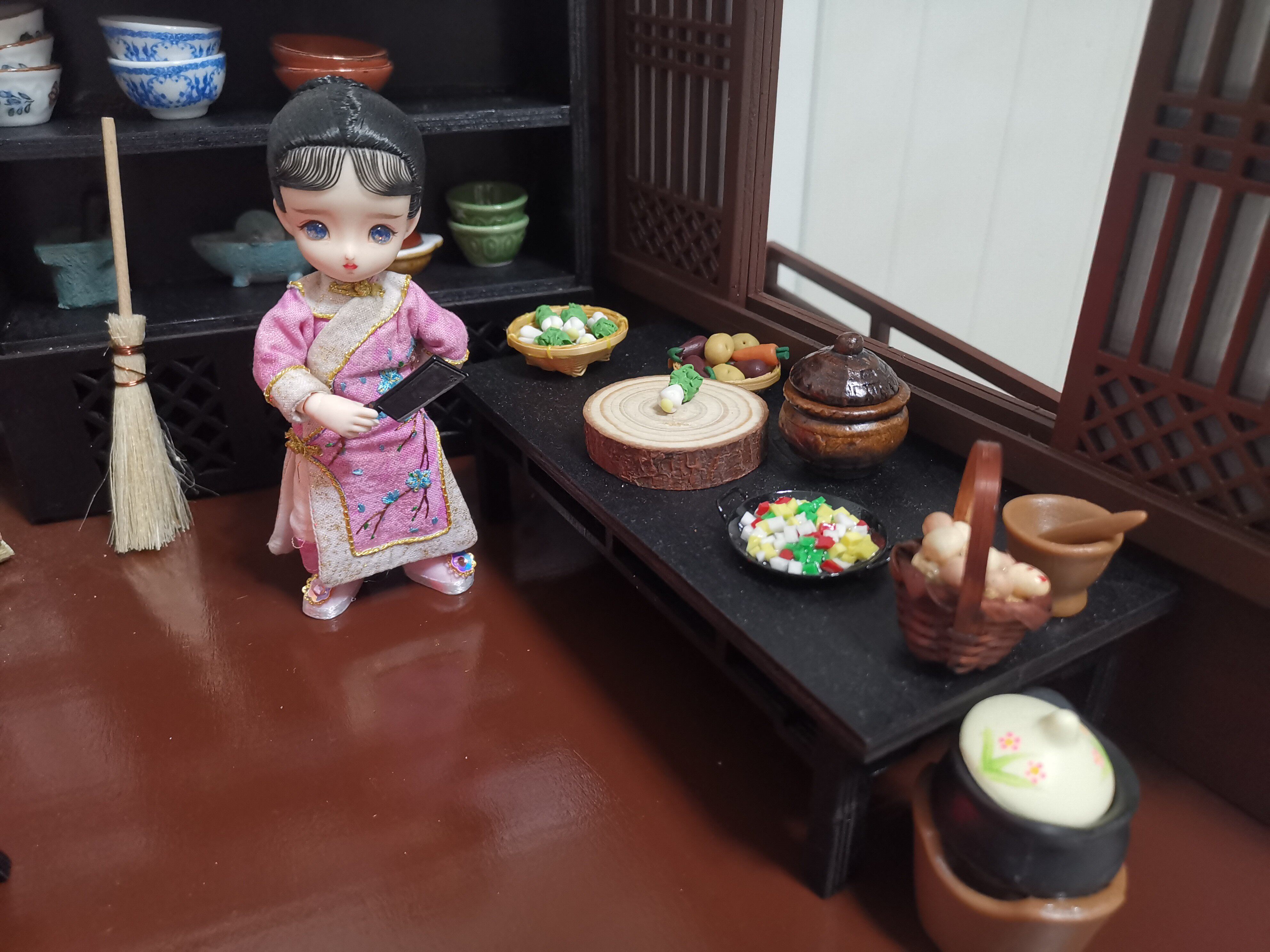 bjd场景道具娃屋 12分娃用厨房 食玩配件摆件家具厨具炉灶 灶台