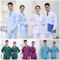 Male and female nurse suit suit Dental hospital overalls Dental massage masseuse clothing White suit collar jacket