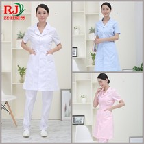 Ranjun clothing Nurse clothing Summer clothing Pharmacy clothing Hospital white coat Female doctor clothing short-sleeved glasses shop overalls