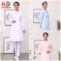 Female doctor suit Long sleeve nurse suit Winter suit Stomatology dentist health white coat Pharmacy Hospital nursing work clothes