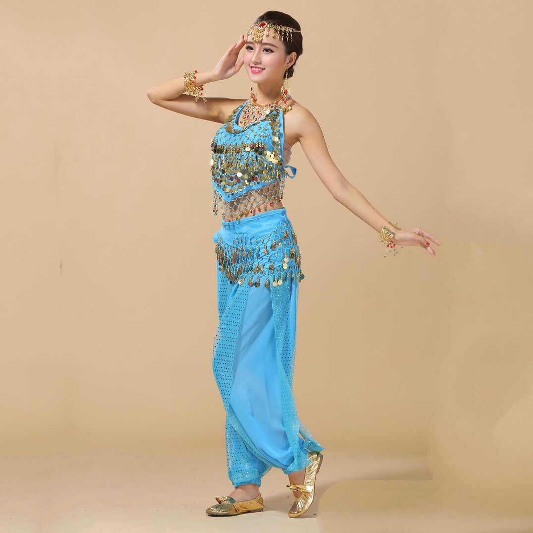 Special Price Belly Dance Suit Stage Suit Belly lamp caged pants Indian dance Out of service Women Practice Suit Dance Suit