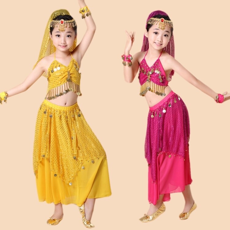 New princess dresses toddlers India dance to dress children's belly dance suit dress folk dance suit
