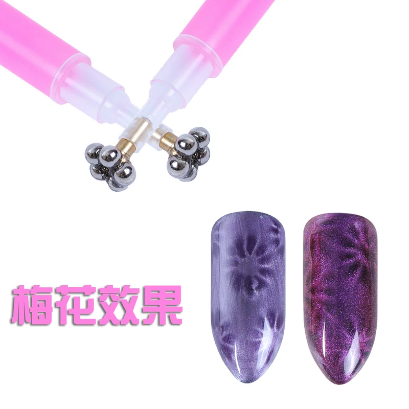 Dụng cụ làm móng Đôi mắt mèo từ tính Bút từ tính Fancy Plum Blossom Imprint Dải Shape Magic Pen - Công cụ Nail