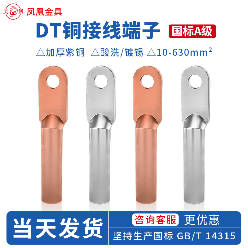 Phoenix National Standard A-Grade Copper Terminal Block Copper Lug Dt Copper Connector Wire Lug Direct Connector Wire Ear 50 Square Millimeters Phoenix National Standard A-Grade Copper Terminal Block Copper Lug Dt Copper Connector Wire Lug Direct Connector Wire Ear 50 Square Millimeters