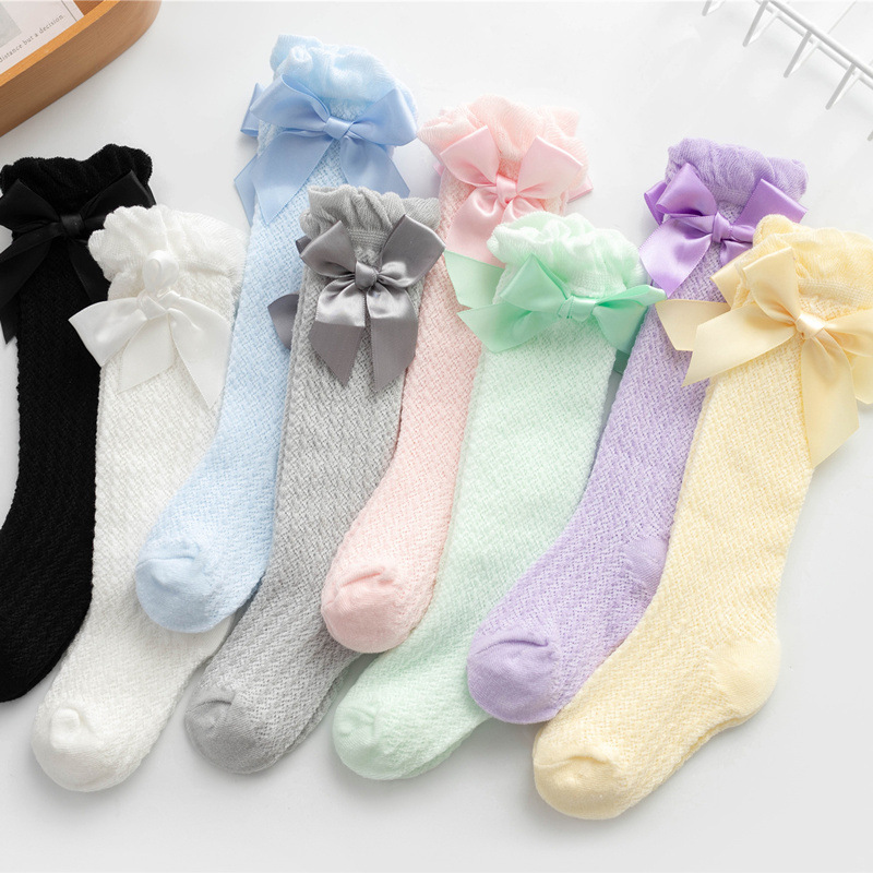 3 pairs of baby stockings newborn socks anti-mosquito leggings baby socks summer thin section princess cute girl