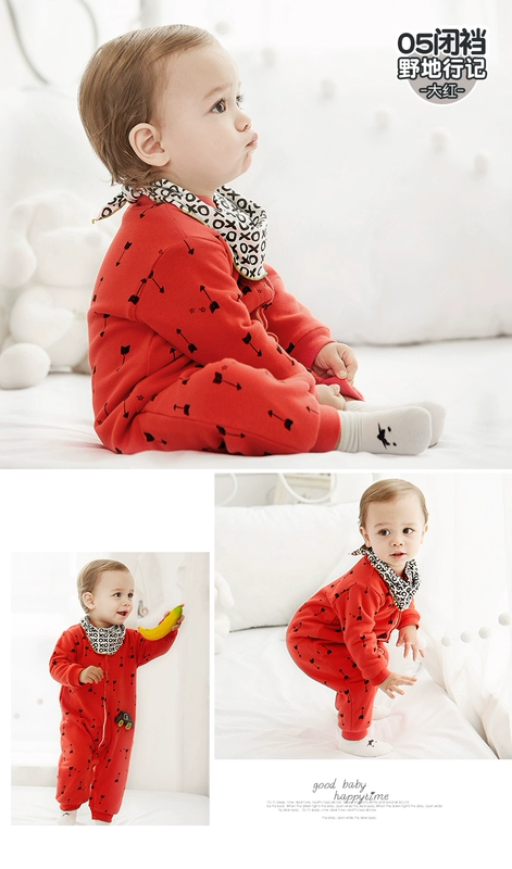 恩 Yêu áo choàng cho bé 1 tuổi cộng với áo nhung ấm 2 tháng 3 bé trai romper 4 quần áo mùa đông 5 6 body chip cộc tay cho bé 0-12 tháng tuổi
