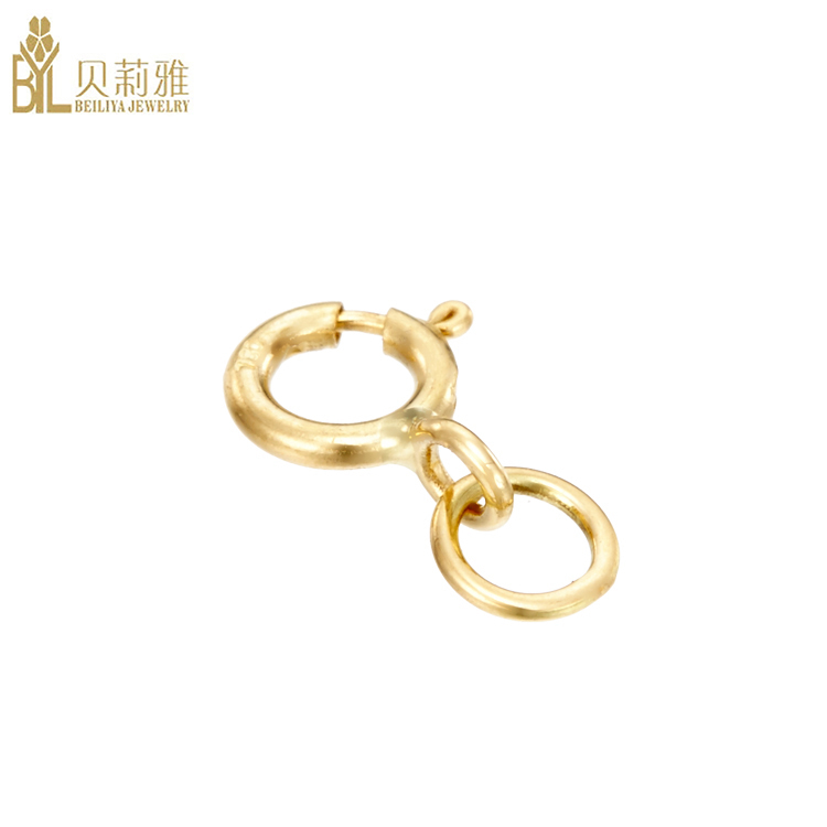 Beiliya 18K Gold Spring Clasp, Gold Necklace Clasp, Platinum Necklace Clasp Head, Necklace Clasp 18K Gold