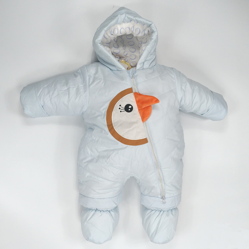 Quần áo trẻ em cotton mùa đông ôm bé dày ra ngoài quần áo sơ sinh ấm romper quần áo jumpsuit bé trai cá tính