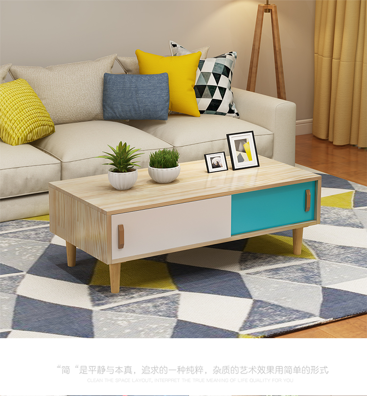 Nordic cà phê gỗ lưu trữ bảng bảng cà phê cửa trượt một vài chữ nhật trà cà phê nội thất bàn phòng khách nhỏ của gia đình bên ăn uống - Bàn trà ban sofa