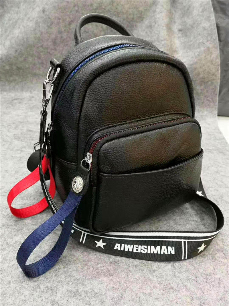 Versatile Backpack Square Japanese and Korean Fashion Casual Simple Zipper Mini Dark Pocket Backpack Ladies Youth Korean Version