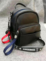 100 lap double shoulder bag square Japan-ROK fashion casual minimalist zipper Mini dark bag Backpack Ladies youth Korean version