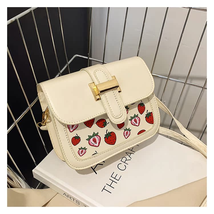 Women's Small Pu Leather Fruit Strawberry Cute Streetwear Square Magnetic Buckle Shoulder Bag display picture 82