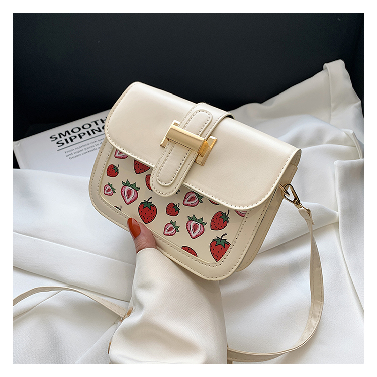 Women's Small Pu Leather Fruit Strawberry Cute Streetwear Square Magnetic Buckle Shoulder Bag display picture 78
