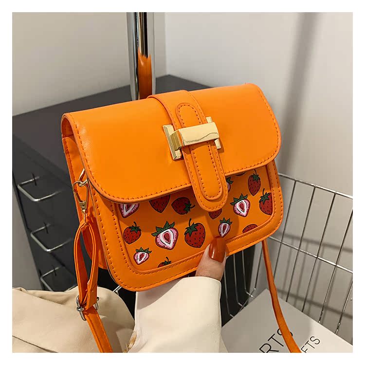 Women's Small Pu Leather Fruit Strawberry Cute Streetwear Square Magnetic Buckle Shoulder Bag display picture 54