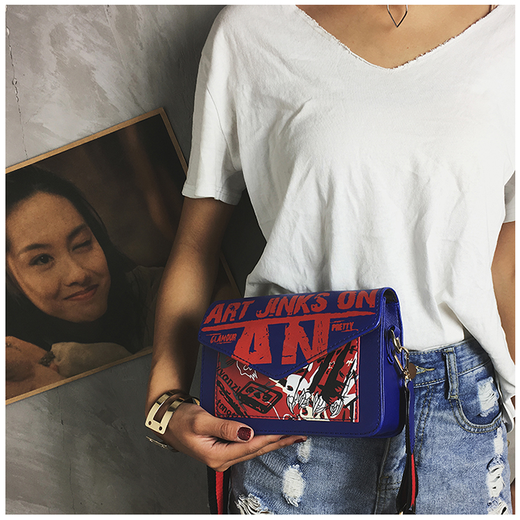 Bolso De Hombro Ancho Con Letras De Graffiti Nuevo Casual Coreano display picture 44