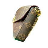 Универсальная сумка на одно плечо, Гонконг, из натуральной кожи, «три в одном»